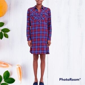 J. Crew Plaid Shirt Dress sz Small